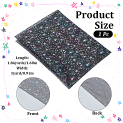 Tessuto a rete in poliestere a forma di stella da 1 iarda&nbsp;DIY-CY0003-80B