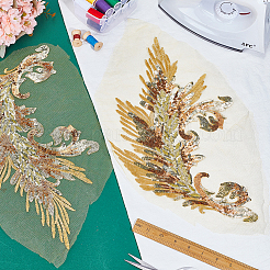 2 шт. 2 стиля узор хвост феникса полиэстер кружево компьютерная вышивка орнамент аксессуары&nbsp;DIY-NB0014-55A