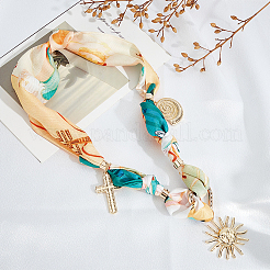 Polyester-Halsband-Choker-Halsketten für Damen&nbsp;NJEW-SP0001-18