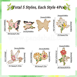 20шт 5 стиля подвески из сплава с эмалью&nbsp;ENAM-SC0005-78