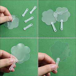 50 kit fai da te per realizzare ventagli a mano in acrilico trasparente e 5 stili&nbsp;AJEW-CP0012-30