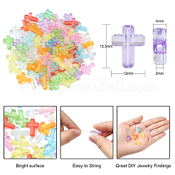 250 шт. Прозрачные акриловые бусины&nbsp;TACR-CJ0001-54