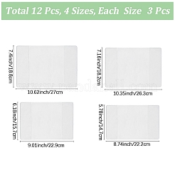 12 шт. 4 стиля прозрачных обложек для книг из ПВХ&nbsp;AJEW-CP0009-15