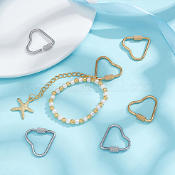 6 шт. 2 цвета 304 нержавеющая сталь винтовой карабин замок подвески&nbsp;STAS-UN0064-06