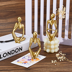 3 шт. 3 стиля смоляные абстрактные мыслители дисплей украшения&nbsp;AJEW-WH0270-623B