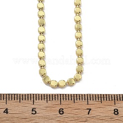 Латунные плоские шариковые цепочки ожерелья для женщин&nbsp;LS-NJEW-U035-01G