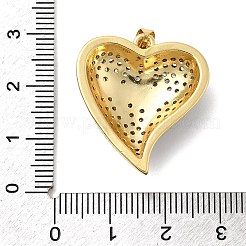 Латунные микропаве прозрачные подвески с фианитом&nbsp;KK-H519-14C-GP