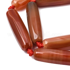Fili di perline di agata rossa tinte e riscaldate naturalmente&nbsp;G-T151-A02-02A
