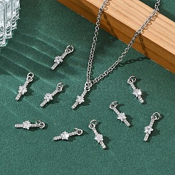 Pendentifs en laiton Shegrace sertis de micro-pavés de zircone cubique&nbsp;XGRQ3D914-514P