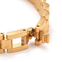 Bracciale a maglie rettangolari con zirconi chiari&nbsp;BJEW-G649-02G