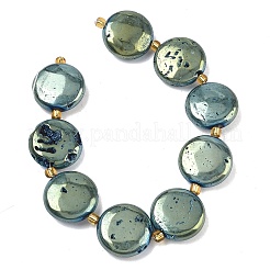 Fili di perline di cristallo geode druzy elettrolitico placcato&nbsp;G-G459-04H