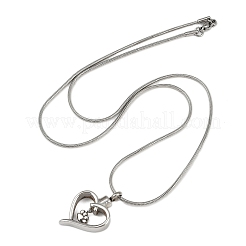 Подвеска в виде сердца из нержавеющей стали 304 с отпечатком лапы&nbsp;LS-NJEW-S455-04P