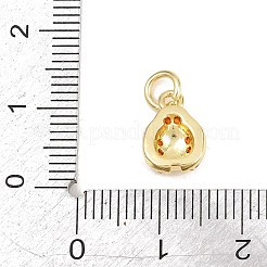 Messing Micro Pave orange Zirkonia Anhänger&nbsp;KK-F938-23A-G