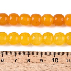 Окрашенные природные белый нефрит бисер пряди&nbsp;G-T138-S19