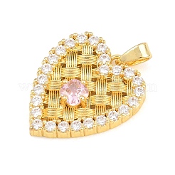 Pendentifs avec zircon cubiques à micro-pavés en laiton&nbsp;CU-CBA9B49-03A-G