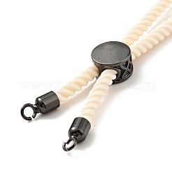 Bracelets coulissants en corde milan torsadée à moitié finis&nbsp;FIND-G032-01B-09