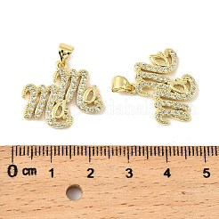 Muttertagsanhänger aus Messing mit Mikropflaster und Zirkonia&nbsp;KK-M324-02H-G