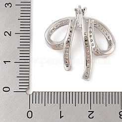 Латунные микропаве прозрачные подвески с фианитом&nbsp;KK-N256-18P