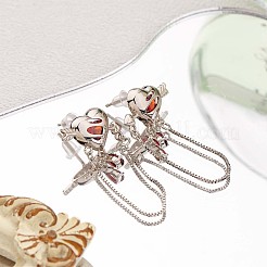 Cuore di strass siam con orecchini pendenti a forma di freccia&nbsp;JE1030A