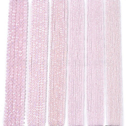 Chapelets de perles en verre électroplaqué&nbsp;EGLA-A044-J1mm-B02