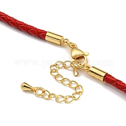 Gliederarmbänder aus geflochtener Kordel aus Leder&nbsp;MAK-K022-01G-10