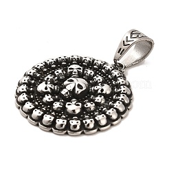 Pendenti in acciaio inossidabile 304 in stile tibetano&nbsp;STAS-M334-26AS