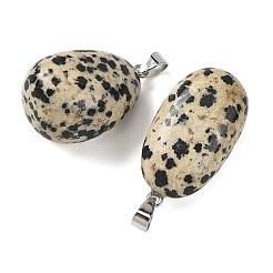 Ciondoli in pietra burattata di diaspro dalmata naturale&nbsp;GG-K002-06L