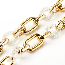 Chaînes de câble en plastique ccb faites à la main&nbsp;AJEW-JB00957-02