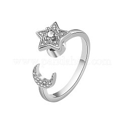 Anelli di polsino in zircone chiaro con micro pavè di ottone&nbsp;FS-WG6F62A-01