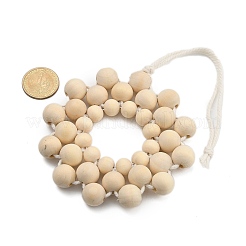 Ornements suspendus en perles de bois et fleurs&nbsp;HJEW-TA00308