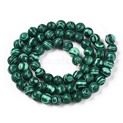 Синтетические нити малахит из бисера&nbsp;G-Q462-57-6mm