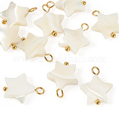 10 pendentif étoile en coquillage naturel&nbsp;SHEL-TA0001-36