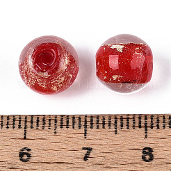 Ручной работы золотые и серебряные шарики фольги стекла&nbsp;FOIL-N030-03A-01G