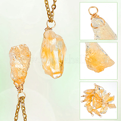 16 Stück natürliche Citrin-Anhänger&nbsp;FIND-FG0001-59