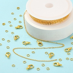 Kit de fabrication de bijoux de chaîne de câble en laiton diy 3m&nbsp;DIY-YW0005-74G