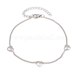 Bracciali con maglie in perline di acciaio inossidabile 304&nbsp;SA-D001-07P