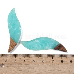 Большие подвески из смолы и дерева&nbsp;WOOD-F015-18G