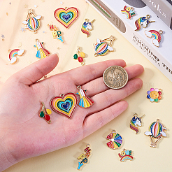 Подвески из сплава эмали 50шт 10 стиля&nbsp;ENAM-CJ0001-112