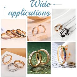 16 шт. 8 размер 201 нержавеющая сталь рифленое кольцо для женщин&nbsp;RJEW-UN0002-38G