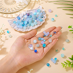 80 г прозрачных стеклянных бусин&nbsp;DGLA-TA0001-47F