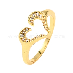Anneaux de manchette en laiton micro pave zircone cubique&nbsp;RJEW-D349-02B-G