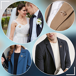 6шт брошь в виде короны со стразами&nbsp;JEWB-PH0001-53