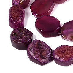 Chapelets de perle en agate naturelle teinte&nbsp;G-Q606-23E-05
