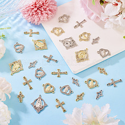40 stücke 8 arten legierung kristall strass stecker charms und anhänger&nbsp;FIND-TA0009-27