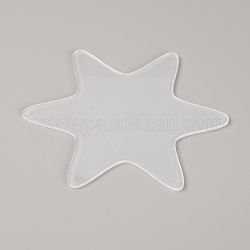 Carte porte-fil en plastique en forme d'étoile personnalisée, bobinages à fil, pour le point de croix, clair, 11.5x13x0.25 cm