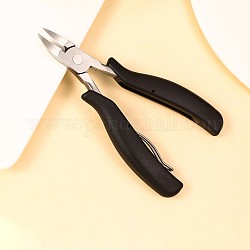 Coupe-ongles courbés en acier inoxydable, avec main en plastique abs, coupe-ongles orteils incarnés, outil de pédicure d'ongle d'orteil, noir, 13.5x6.5x1.4 cm