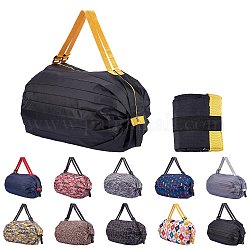 Tragbare Einkaufstasche aus Polyester, zusammenklappbare Einkaufstasche, hohe Kapazität, golden, 81~81.5x7.8~80x0.7~0.8 cm