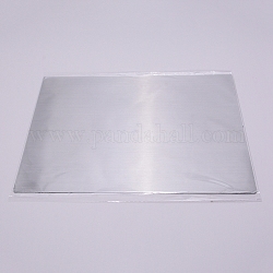 A4 wasserfester, selbstklebender PVC-Laseraufkleber, für DIY Karte Bastelpapier, Rechteck, Silber, 29.8x21 cm