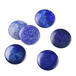 Naturales lapis lazuli cabochons, plano y redondo, 37x4mm