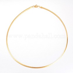 Ионное покрытие (ip) 304 ожерелья из нержавеющей стали, с омаром застежками, золотые, 17.7 дюйм (45 см)